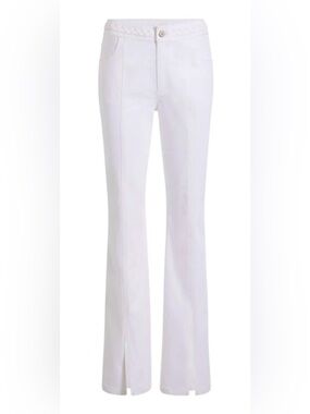 cinq à sept Braided Ferna White High-Waist Pant NWT